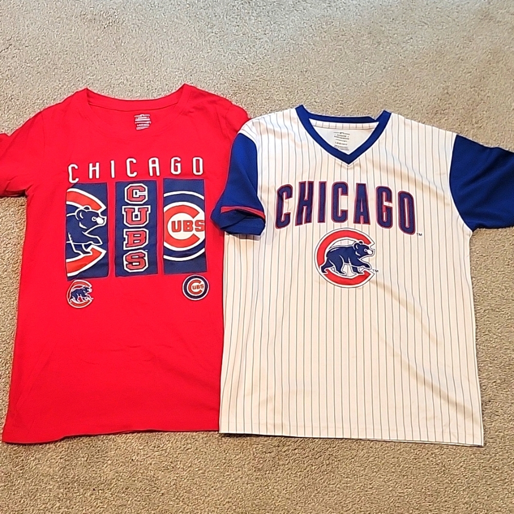Kids size 10-12 Mlb chicago cubs short sleeve shirts